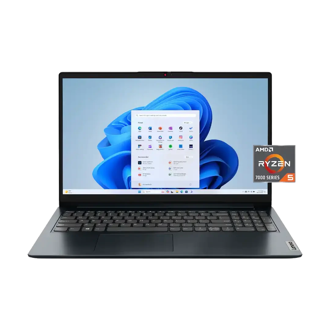 Lenovo Ideapad 1 15AMN7 AMD Ryzen 5 7520U - 8GB RAM - 256GB NVMe SSD - 15.6" FHD Display - AMD Radeon Integrated Graphics - Windows 11 Home - Abyss Blue