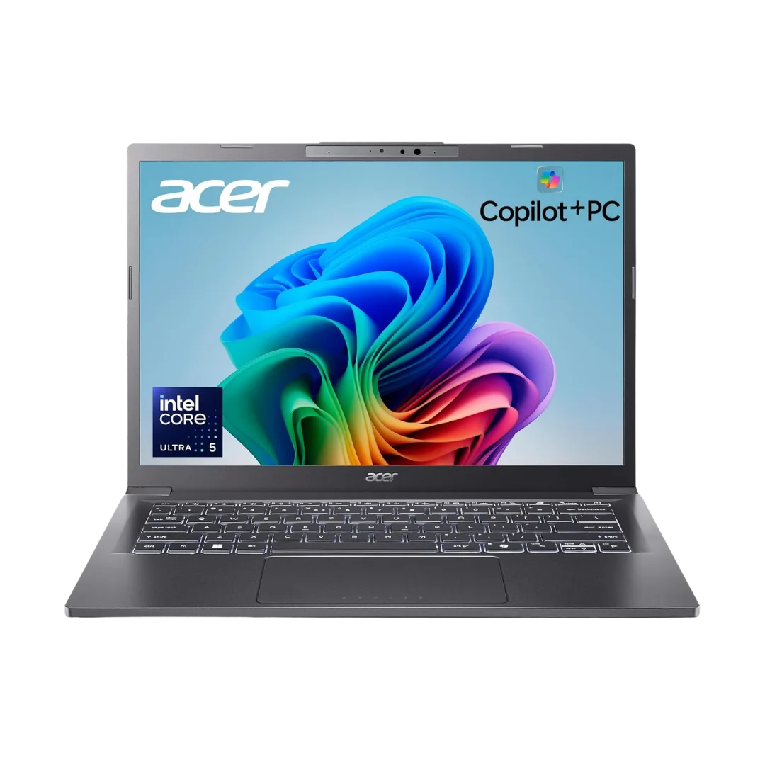 Acer Aspire 14 AI Core Ultra 5 226V Series 2 (A14-52MT) - 16GB RAM - 1TB NVMe SSD - 14" WUXGA (1920x1200) IPS 60Hz Touch Display - Intel ARC 130V Graphics - Backlit Keyboard - Copilot+ PC - Windows 11 Home - Steel Gray