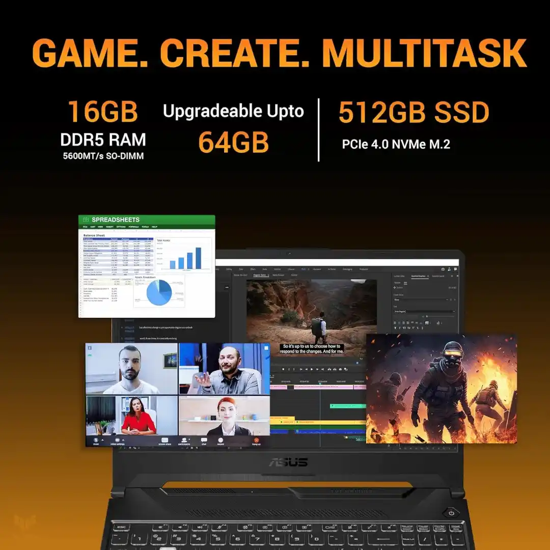 Asus TUF A15 FA506NCG Ryzen 7 7445HS 16GB 512GB NVMe SSD 15.6" FHD - Image 7