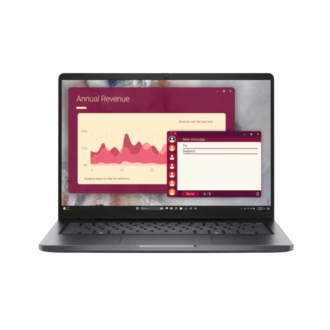 Dell Pro 14 PC14250 Core 5 120U (14th Generation) – 8GB RAM – 512GB SSD – Intel Integrated Graphics – 14" FHD+ (1920×1200) IPS Display – Windows 11 Pro - Magnetite Color