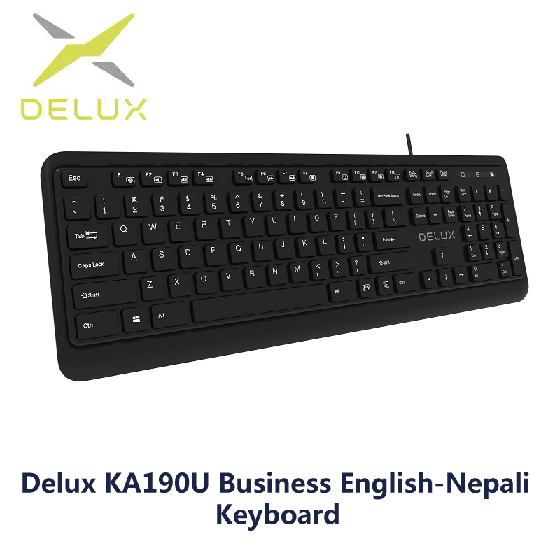 Delux Business Usb Keyboard Ka190u Nepali English Keyboard Computer Planet