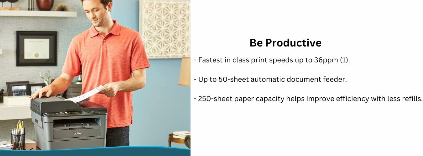 Brother DCP L2550DW 3in1 Laser Printer - Print / Copy / Scan - Duplex & Wireless Printing with ADF 21 Wireless duplex laser printer