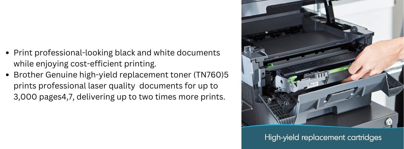 Brother MFC-L2710DW All-in-One Monochrome Printer with TN760