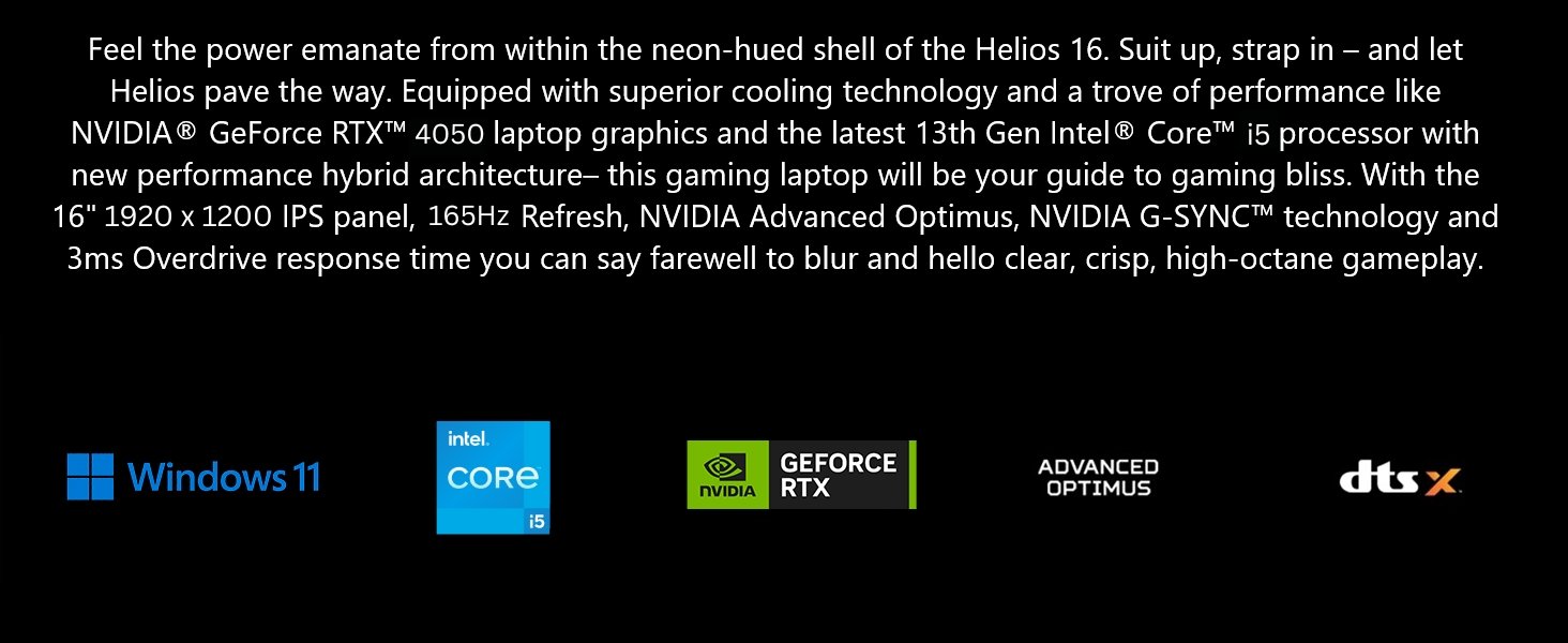 Acer Predator Helios Neo 16 Intel Core i5-13500HX RTX 4050 6GB Graphics - 16GB DDR5 RAM - 512GB NVMe Gen 4 SSD - 16" WUXGA ( 1920 x 1200 ) 165Hz Display - Windows 11 Home 20