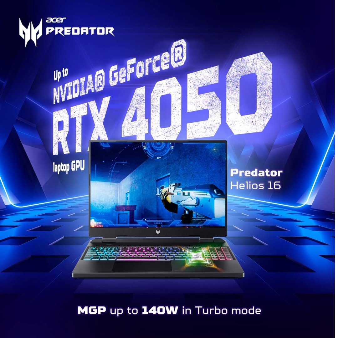 Acer Predator Helios Neo 16 Intel Core i5-13500HX RTX 4050 6GB Graphics - 16GB DDR5 RAM - 512GB NVMe Gen 4 SSD - 16" WUXGA ( 1920 x 1200 ) 165Hz Display - Windows 11 Home 2 Acer Predator Helios Neo 16 Intel Core i5-13500HX RTX 4050 6GB Graphics - 16GB DDR5 RAM - 512GB NVMe Gen 4 SSD - 16" WUXGA ( 1920 x 1200 ) 165Hz Display - Windows 11 Home - Image 2