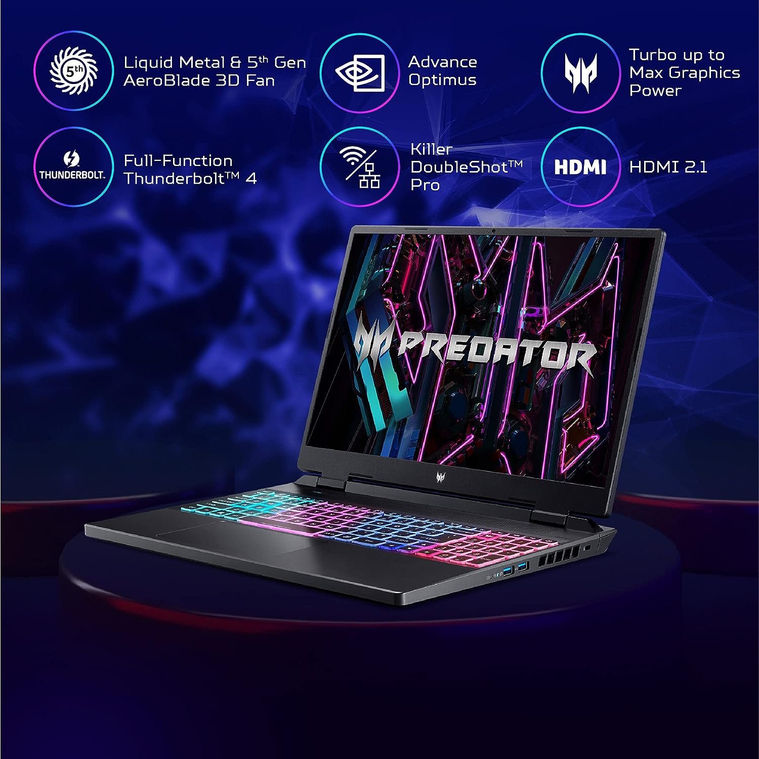 Acer Predator Helios Neo 16 Intel Core i5-13500HX RTX 4050 6GB Graphics - 16GB DDR5 RAM - 512GB NVMe Gen 4 SSD - 16" WUXGA ( 1920 x 1200 ) 165Hz Display - Windows 11 Home 9 Acer Predator Helios Neo 16 Intel Core i5-13500HX RTX 4050 6GB Graphics - 16GB DDR5 RAM - 512GB NVMe Gen 4 SSD - 16" WUXGA ( 1920 x 1200 ) 165Hz Display - Windows 11 Home - Image 9