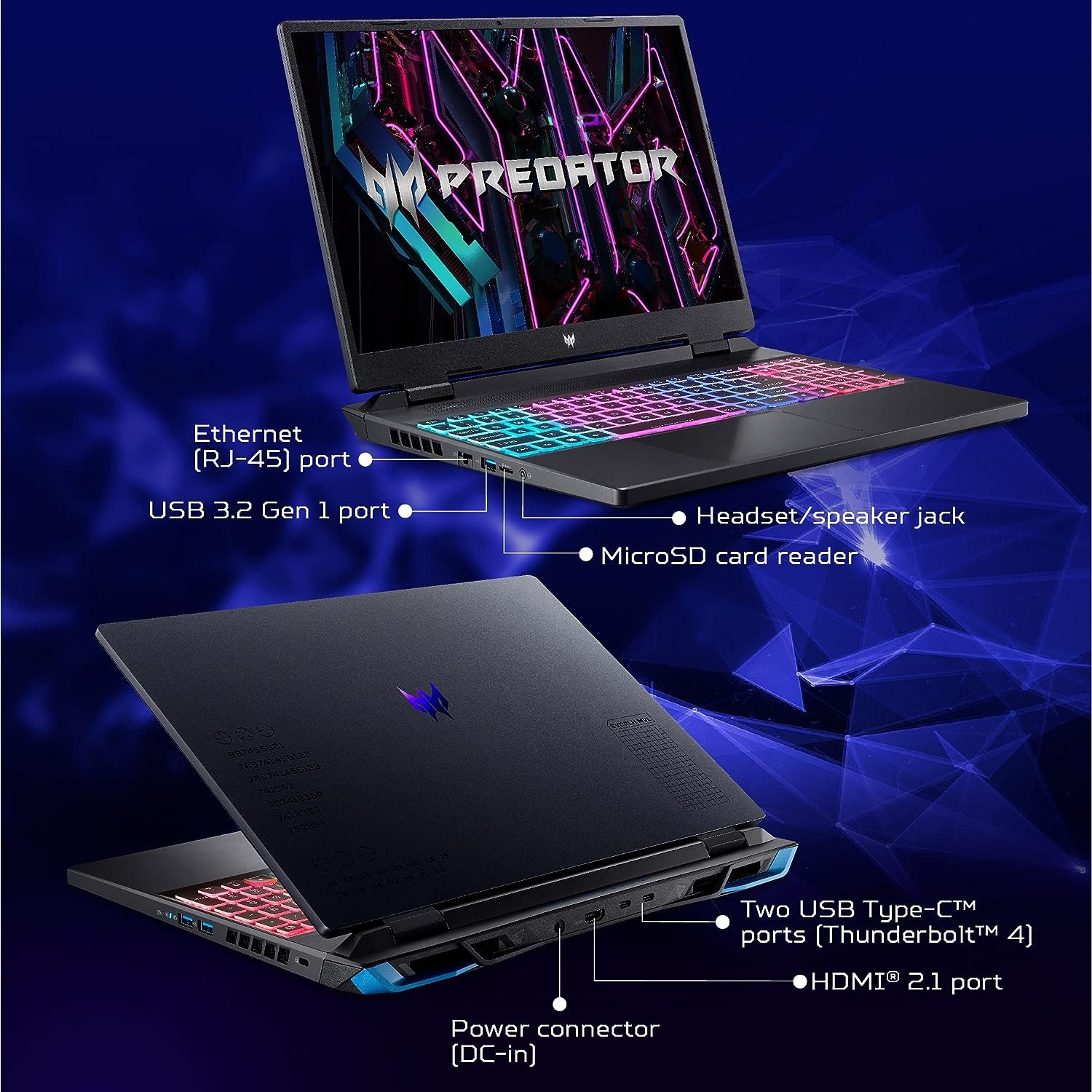 Acer Predator Helios Neo 16 Intel Core i5-13500HX RTX 4050 6GB Graphics - 16GB DDR5 RAM - 512GB NVMe Gen 4 SSD - 16" WUXGA ( 1920 x 1200 ) 165Hz Display - Windows 11 Home 7 Acer Predator Helios Neo 16 Intel Core i5-13500HX RTX 4050 6GB Graphics - 16GB DDR5 RAM - 512GB NVMe Gen 4 SSD - 16" WUXGA ( 1920 x 1200 ) 165Hz Display - Windows 11 Home - Image 7