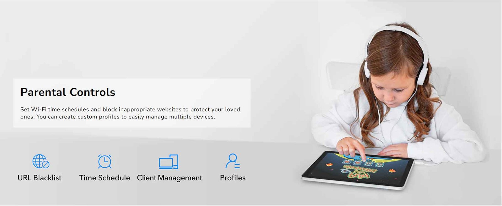 Cudy WR1300 AC1200 Gigabit Mesh Router with 4 antennas connected to WorldLink fiber