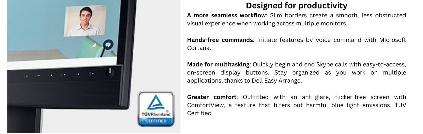 Dell P2418HXM 24" FHD ( 1920 x 1080 ) LED Monitor with Built-in Speakers 25 Dell P2418HZm Monitor banner image 4 e1765440537961
