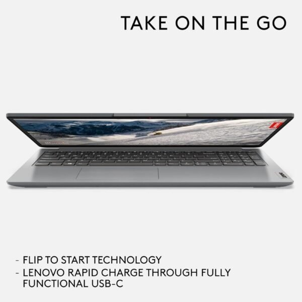 Lenovo Ideapad 1 15AMN7 AMD Ryzen™ 3 7320U - 4GB DDR5 RAM - 128GB NVMe SSD - AMD Radeon™ Integrated Graphics - 15.6" FHD Display - Windows® 11 Home - Image 3