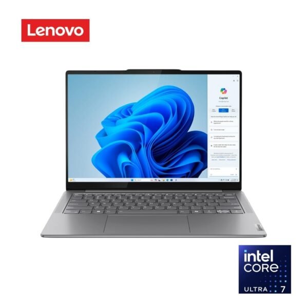 Lenovo Slim 7 14IMN9 Intel Core Ultra 7 155H – 32GB DDR5 RAM – 1TB M.2 PCIe NVMe SSD – 14″ OLED Touchscreen Display – Backlit Keyboard – Windows 11 Home – Luna Grey