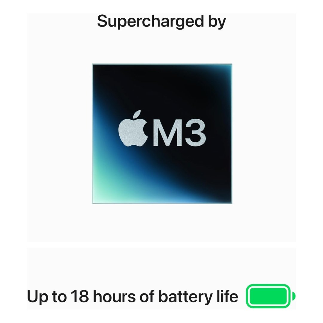 Apple MacBook Air M3 2024 - Apple M3 Chip - 16GB RAM - 256GB SSD - 13.6" Liquid Retina Display - Backlit Keyboard - Touch ID - Midnight - Image 3