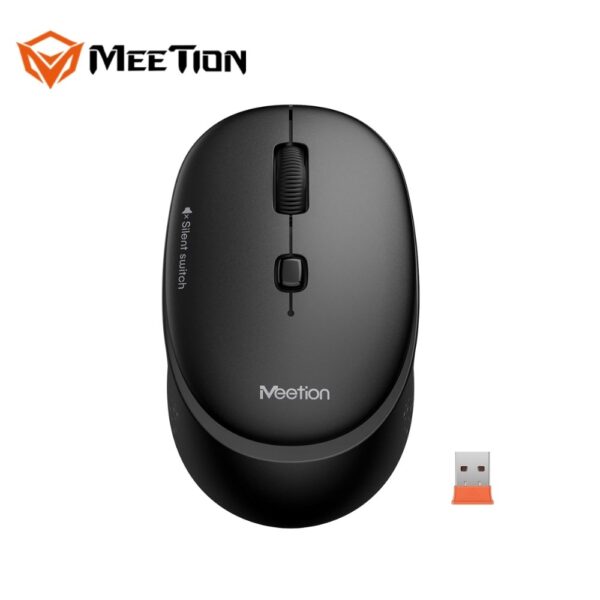 MeeTion MT – R571 2.4G Wireless Silent Optical Mouse - Black