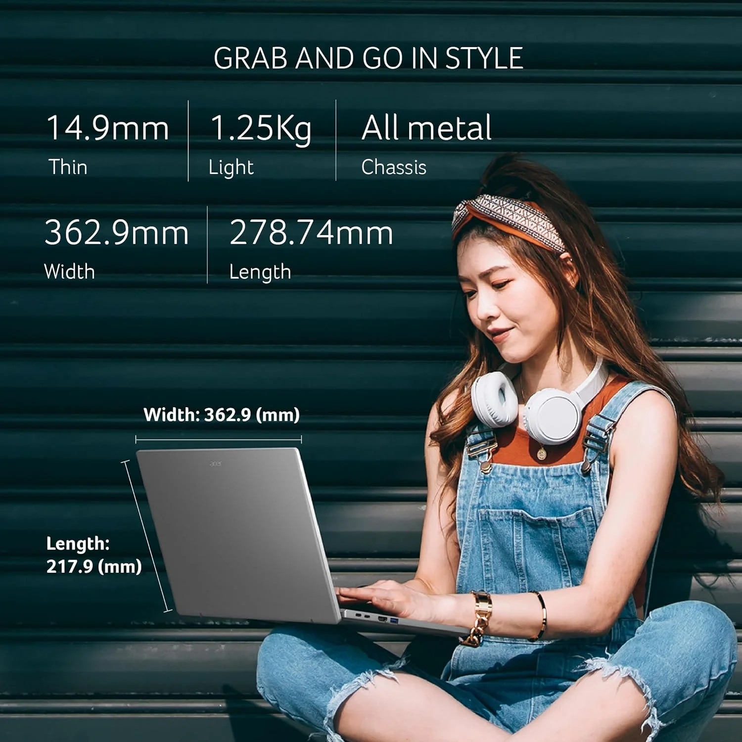 Acer Swift Go 14 - Intel Evo i5 13th Gen 13500H - 16GB DDR5 RAM - 512GB NVMe SSD - Intel Iris Xe Graphics - 14" 2.8K OLED ( 2880 x 1800 ) 400nits Display - Backlit Keyboard - FingerPrint Reader - Silver - Image 6