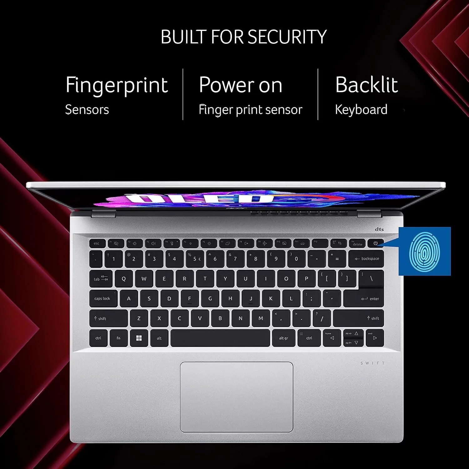 Acer Swift Go 14 - Intel Evo i5 13th Gen 13500H - 16GB DDR5 RAM - 512GB NVMe SSD - Intel Iris Xe Graphics - 14" 2.8K OLED ( 2880 x 1800 ) 400nits Display - Backlit Keyboard - FingerPrint Reader - Silver - Image 8