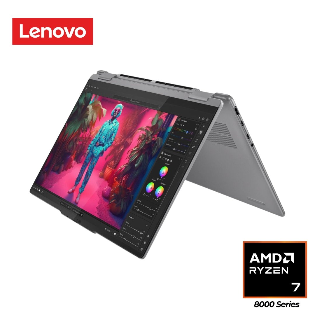 Lenovo YOGA 7 2-in-1 AMD Ryzen 7 8840HS - 16GB DDR5 RAM - 1TB NVMe SSD - 14" x360 2K Touchscreen Display - Backlit Keyboard - FingerPrint Reader - Windows 11 Home