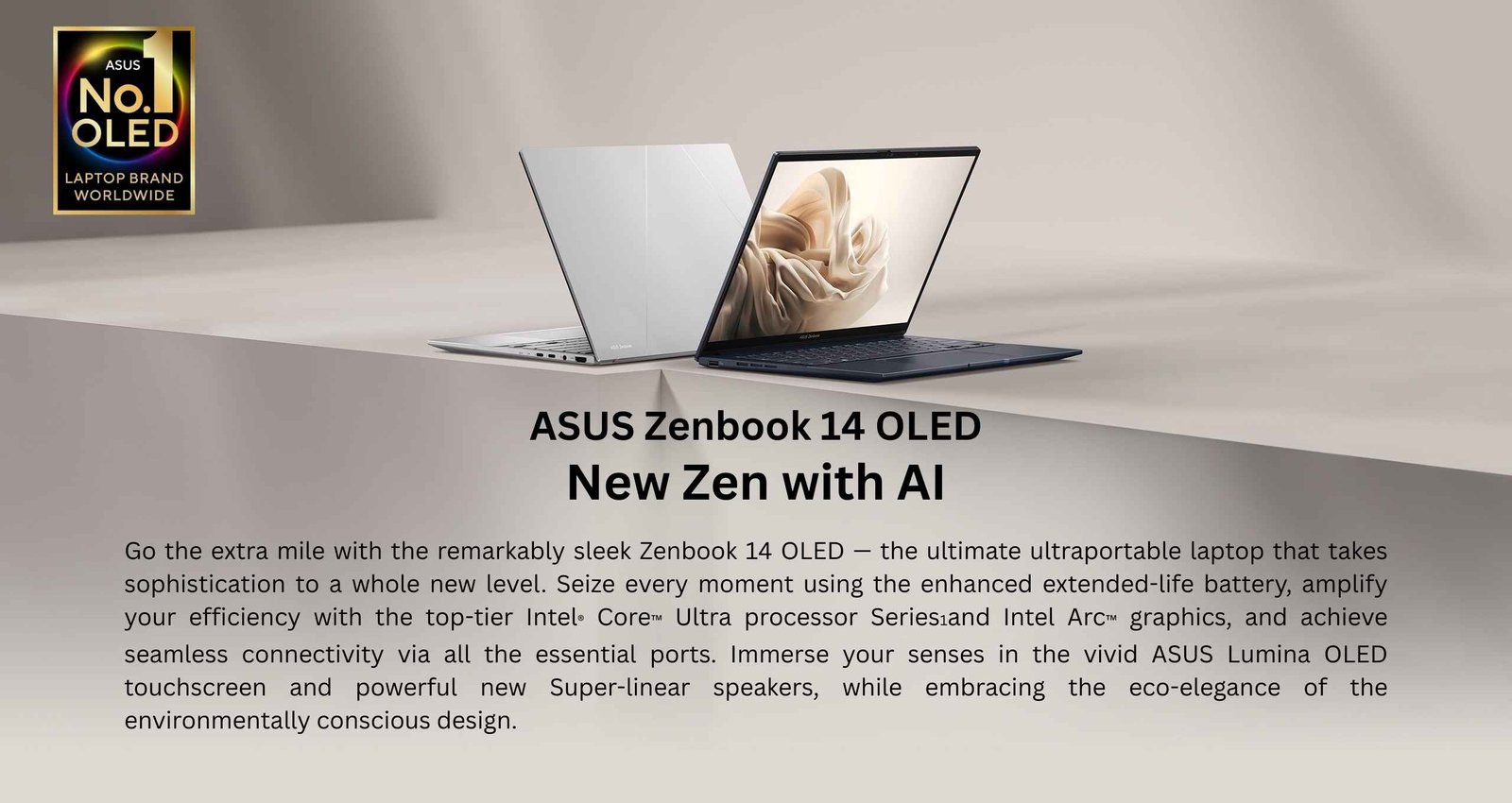 Asus zenbook laptop with oled and touch screen