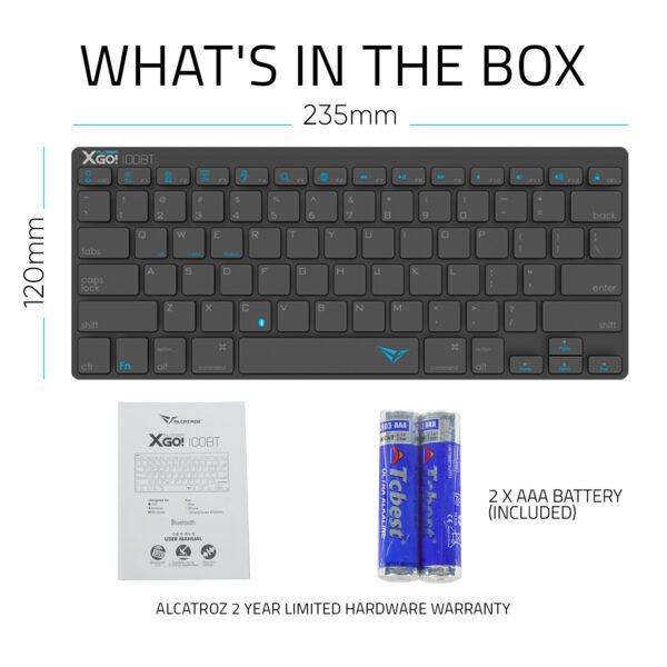 Alcaroz 100BT Keyboard Black in Nepal