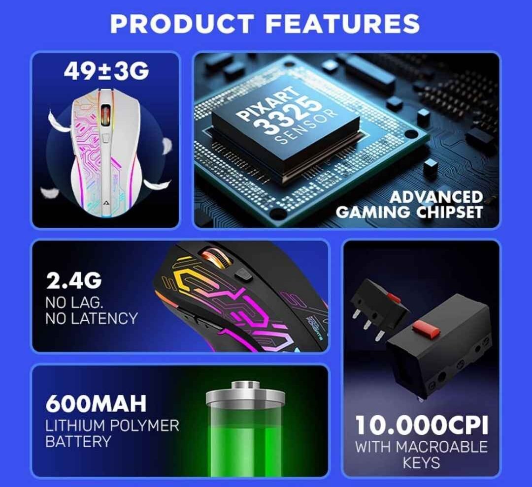 Armaggeddon Mikoyan Foxbat 3 Wireless Gaming Mouse 16 Armaggeddon Mikoyan Foxbat 3 Gaming Mouse