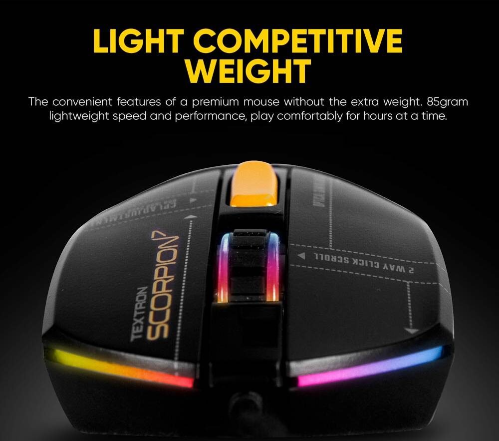 Armaggeddon Textron Scorpion 7 Lite Gaming Mouse – Black 15 Armaggeddon Scorpion 7 Lite Mouse