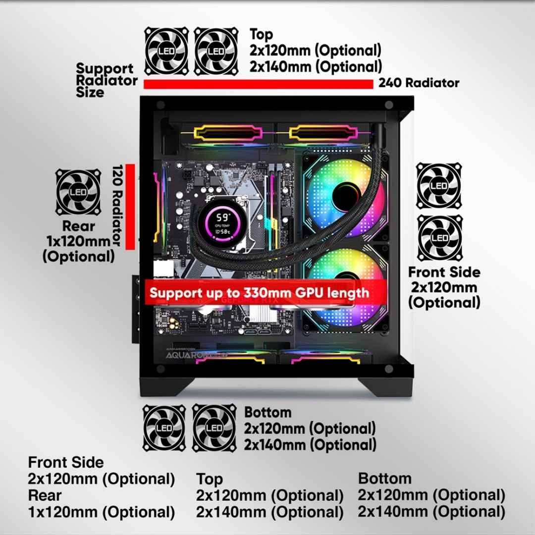 Armaggeddon Aquaron WiBO Micro-ATX Gaming PC Case β Black 5 Armaggeddon Aquaron WiBO Chassis