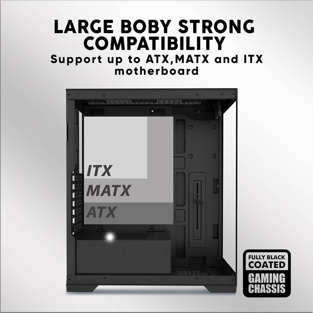 Armaggeddon Aquaron Pro ATX Gaming PC Case - Black 3 Armaggeddon Aquaron Pro Chassis
