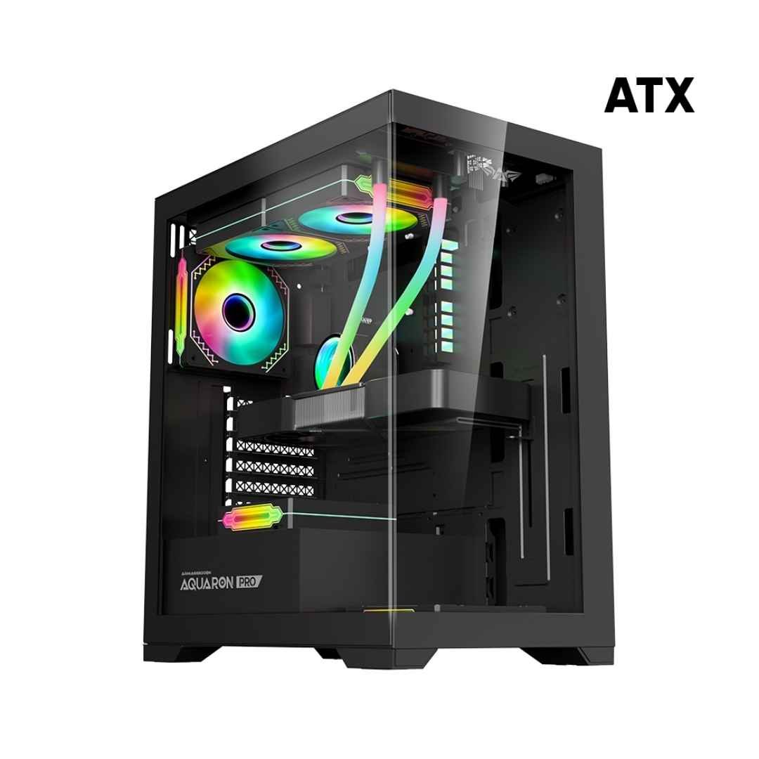 Armaggeddon Aquaron Pro ATX Gaming PC Case - Black 1 Armaggeddon Aquaron Pro ATX Gaming PC Case in Nepal