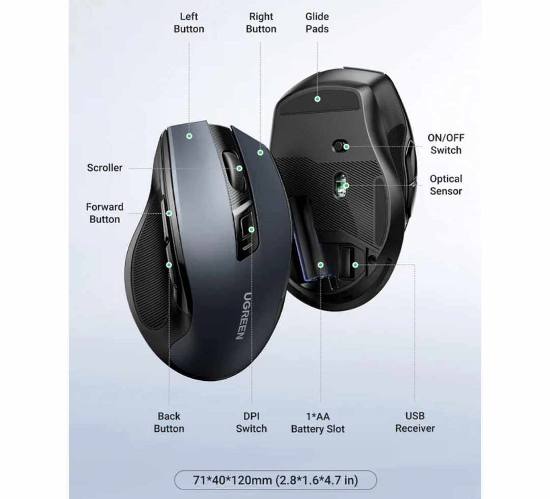 UGreen M751 (45792) Multi-mode Wireless Mouse price nepal