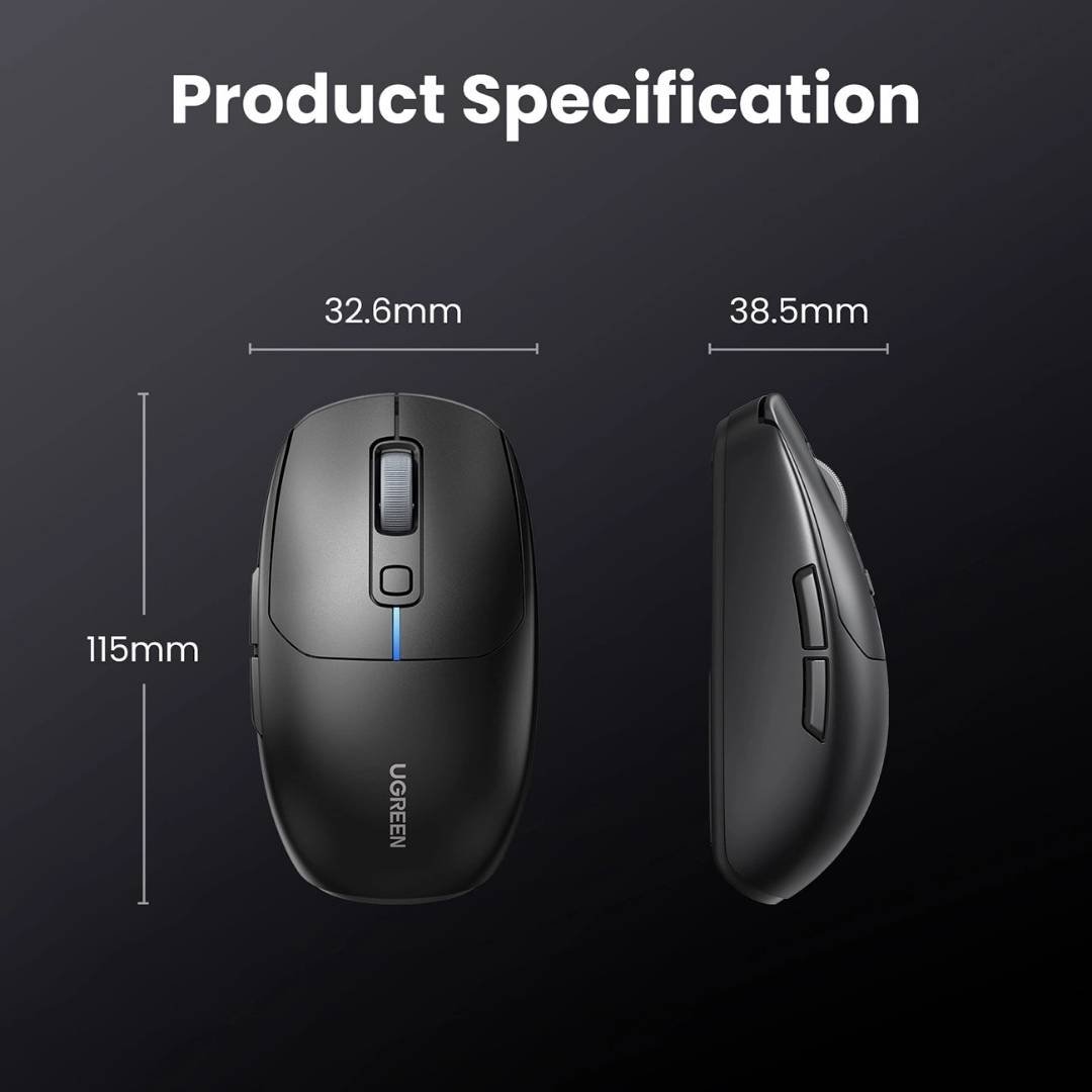 Ugreen MU103 Bluetooth 5.0 Mouse / 2.4GHz USB Receiver Price Nepal