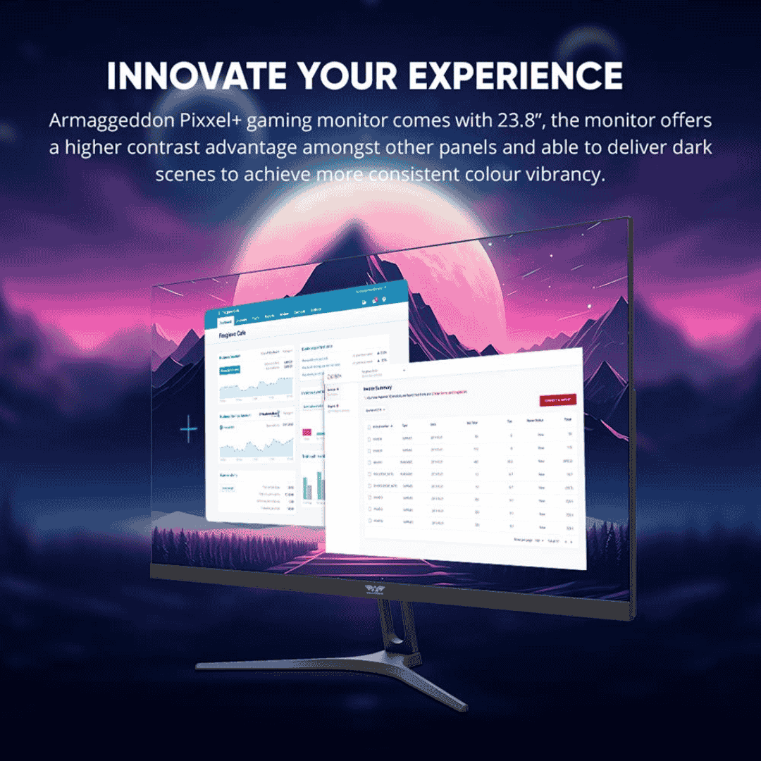 Armaggeddon XF24HD Pixxel+ Xtreme Gaming Monitor - 24″ FHD IPS ( 1920 x 1080 ) Resolution – 120Hz Refresh Rate – Borderless Design 5 Armaggeddon XF24HD Super 120 Monitor Nepal