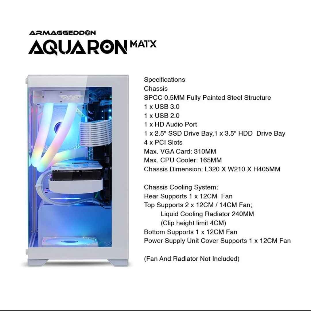 Armaggeddon Aquaron ATX Gaming PC Case β Black 3 Armaggeddon Aquaron Chassis