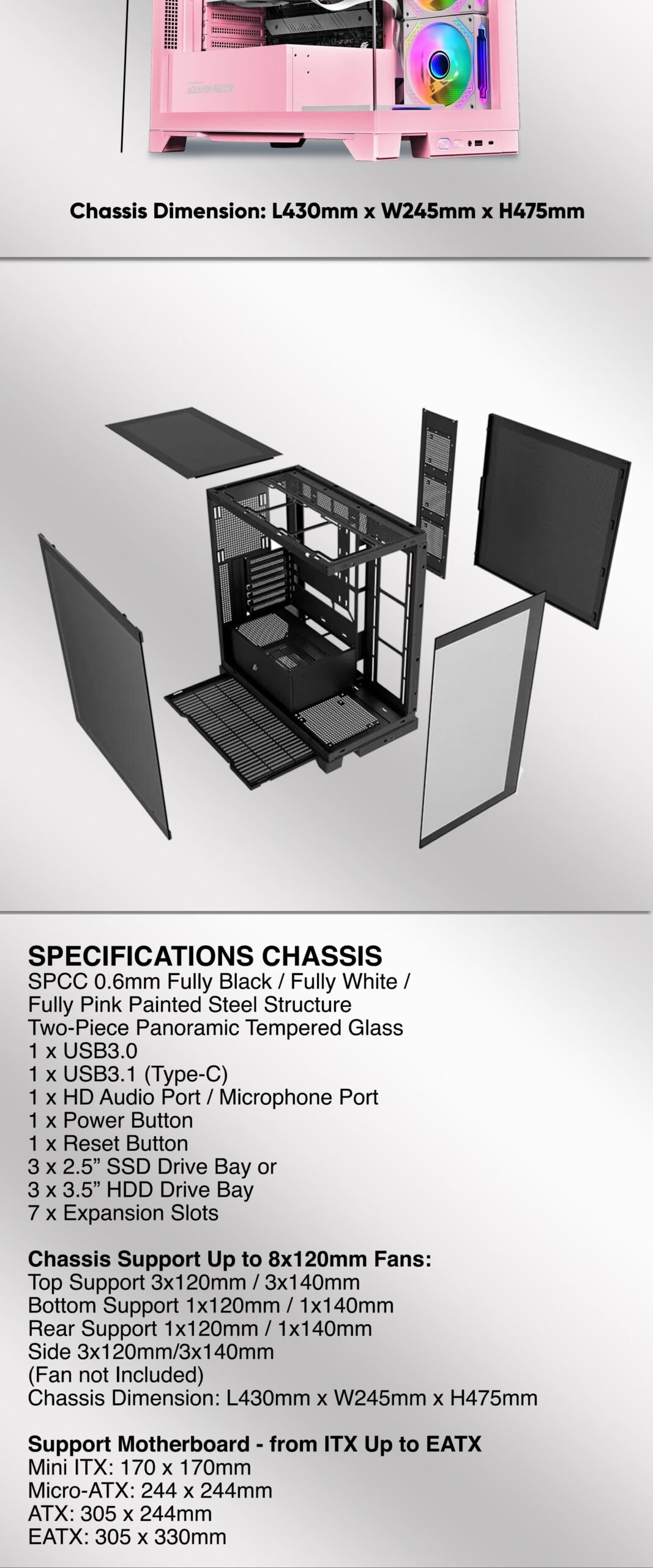 Armaggeddon Aquaron Xtreme E-ATX Gaming PC Case- Ultra Cooling Fish Tank Design 16 armaggeddon xtreme gaming cabient cplanetnp nepal banner 4 scaled