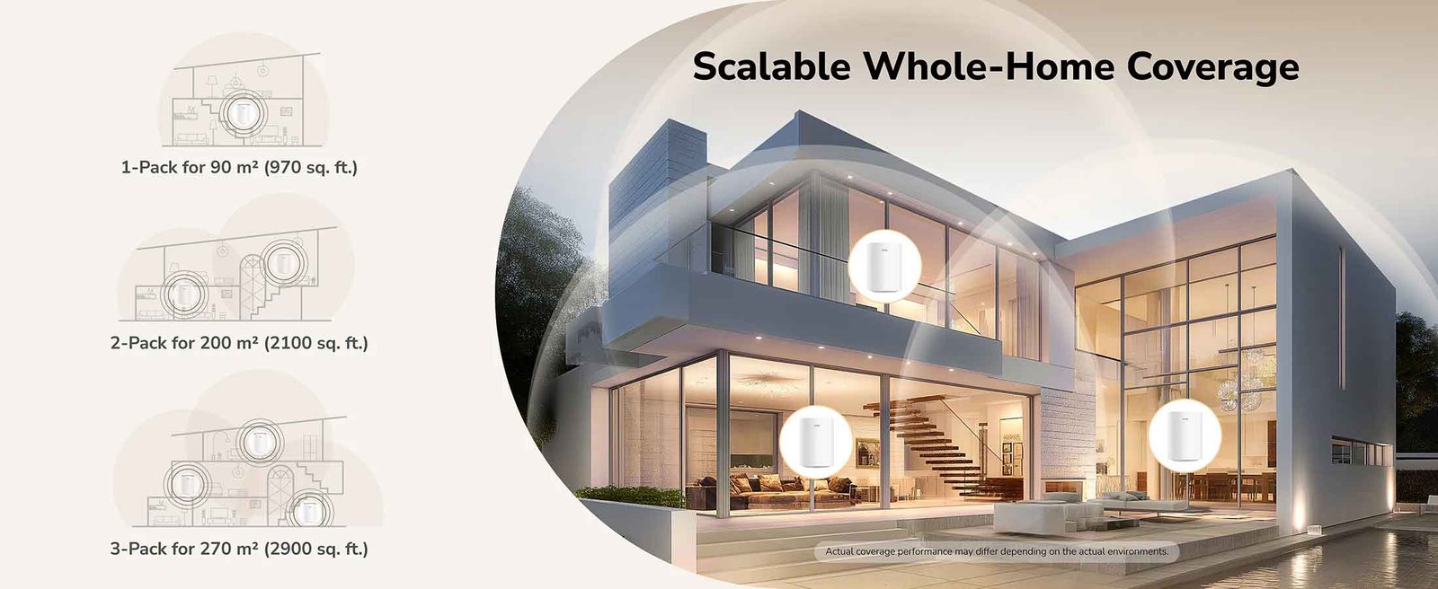 Cudy Dual Band BE3600 WiFi 7 Wi-Fi Mesh System, 3.6 Gbps 160 Mhz, Coverage up to 2500 Sq.ft, 3 Gigabit Ports, Multi-VPN Compatible, Cudy APP Control(M3600 1-Pack) 28 Cudy M3600 BE3600 Dual Band Mesh Wi Fi 7 System Nepal banner10