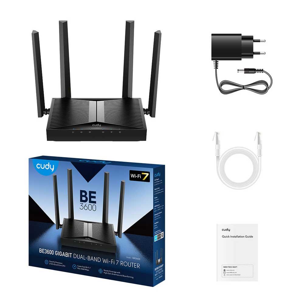Cudy WR3600 BE3600 Gigabit Wi-Fi 7 Router 3 Cudy WR3600 BE3600 Gigabit Wi-Fi 7 Router - Image 3