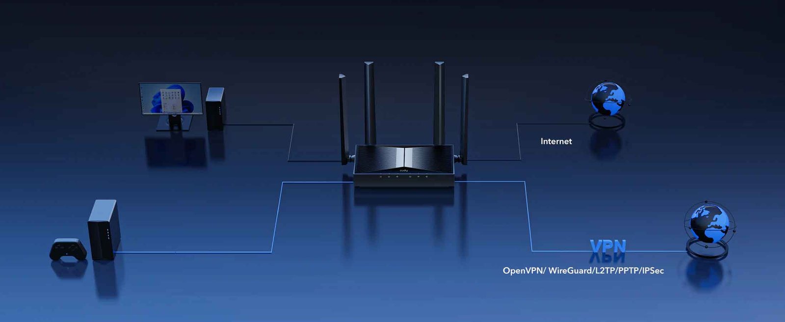 Cudy WR3600 gigabit wifi7 router Nepal bn 9