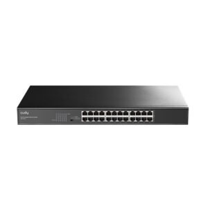 Cudy GS1024 24-Port Gigabit Ethernet Switch Desktop/ Rackmount Plug & Play Shielded Ports Sturdy Metal Fanless Quiet Traffic Optimization 19 Inch GS1024L