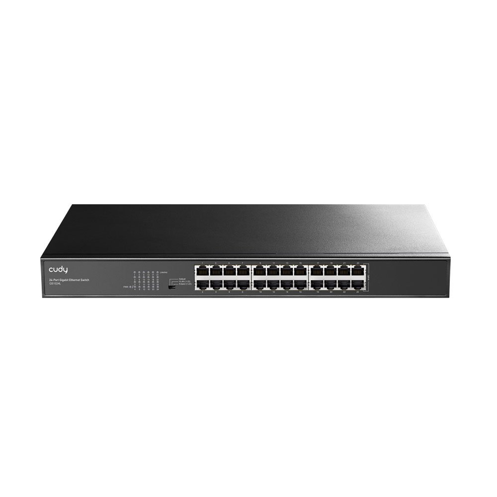 Cudy GS1024 24-Port Gigabit Ethernet Switch Desktop/ Rackmount Plug & Play Shielded Ports Sturdy Metal Fanless Quiet Traffic Optimization 19 Inch GS1024L 1 Cudy GS1024 24-Port Gigabit Ethernet Switch Desktop/ Rackmount Plug & Play Shielded Ports Sturdy Metal Fanless Quiet Traffic Optimization 19 Inch GS1024L